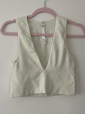Urban Outfitters Ribbed V-Neck Crop Tank